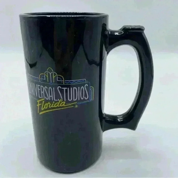 Universal Studios Florida Black Glass Coffee Mug  5 1/2: Tall - Picture 2 of 7